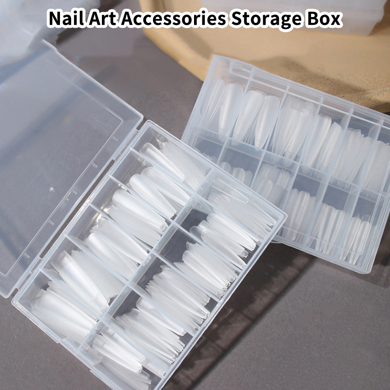 Nail Art Quirky - 1 Stück 12-Fächer Transparente Leere Nagelfolien-Aufbewahrungsbox