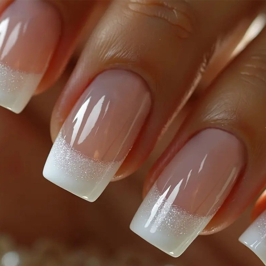 Nail Art Inspo - 24 Stück/Set mittelgroße quadratische Kunstnägel für