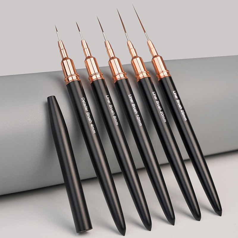 Nail Art Sch - # 5-teiliges Set professioneller Nail-Art-Liner-Pinsel zum