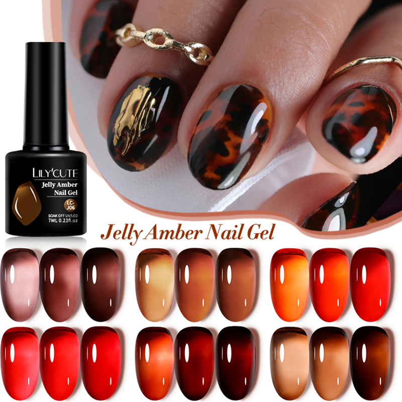 LILYCUTE 7ML Jelly Amber Gel N – Nail Art Leopard Bewertung und Preis