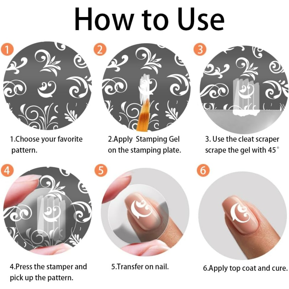 3 Stück Wirbelmuster Nail Art  – Nail Art Inspo Bewertung und Preis