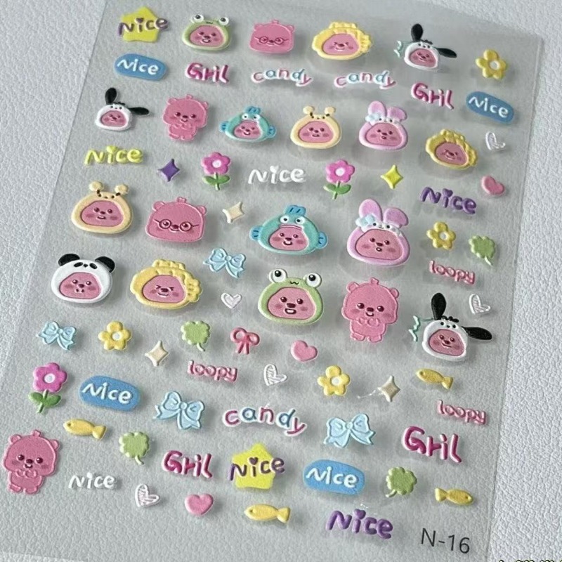 Loopy 3D-Prägeaufkleber, trans – Nail Art Quirky Bewertung und Preis