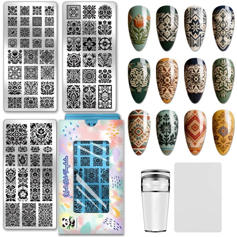 3 Stück Blumen-Nagelstempelpla – Nail Art Inspo Bewertung und Preis