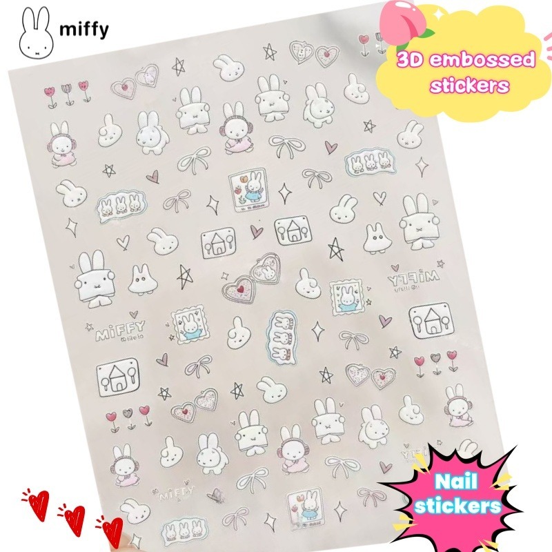 Miffy Cartoon-Nagelaufkleber,  – Nail Art Quirky Bewertung und Preis