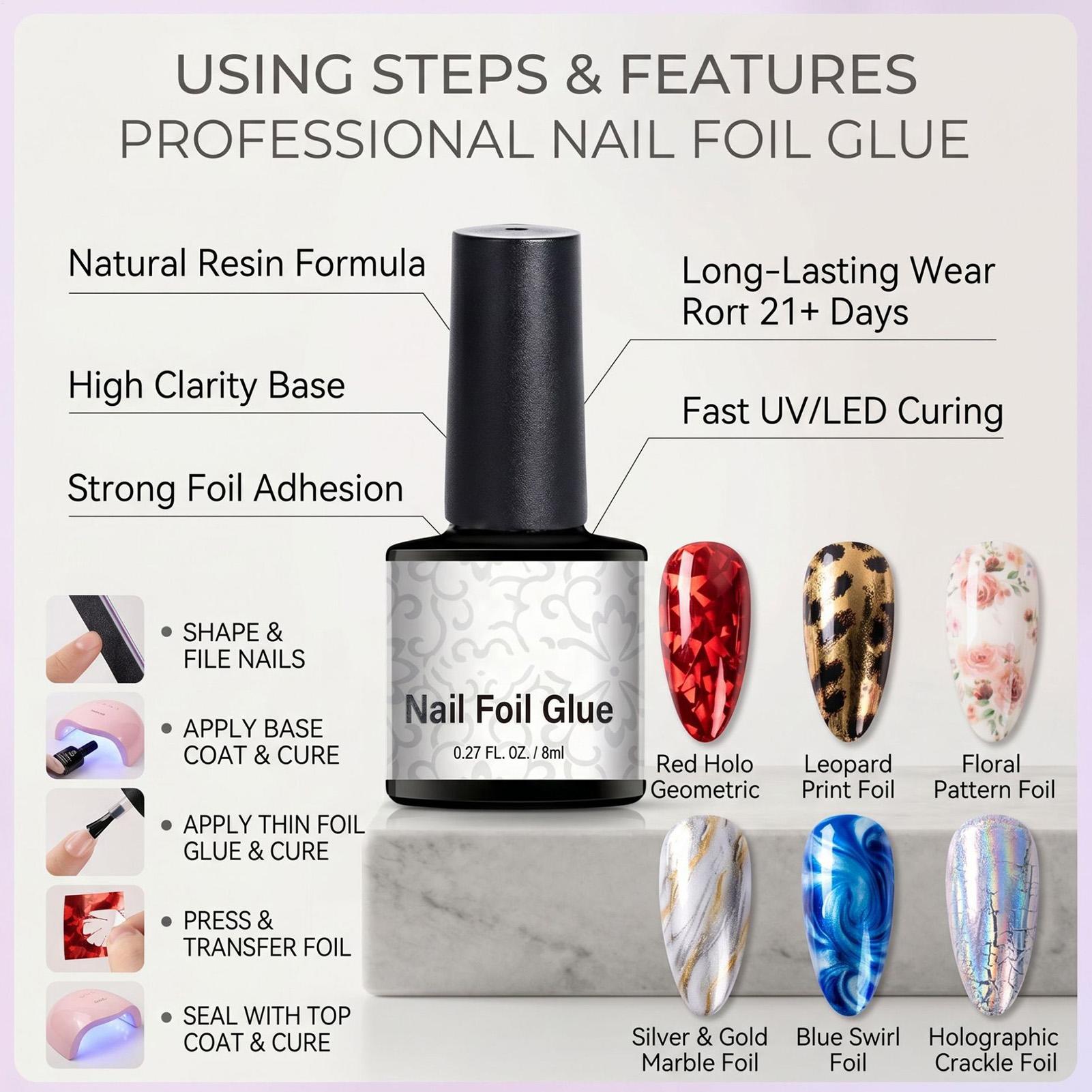 Nagelfolienkleber 8ml Transfer – Nail Foil Transfer Bewertung und Preis