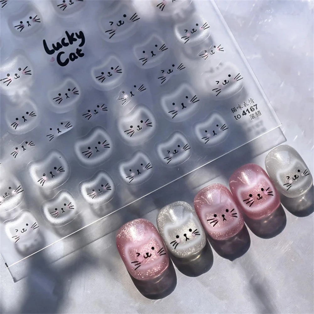 Weiße Halo-Färbung Katzenkopf- – Nail Art Orange Bewertung und Preis