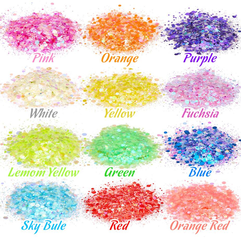 24 Farben leuchtende Paillette – Nail Art Inspo Bewertung und Preis