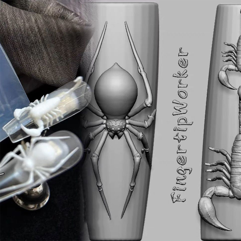 3D Spinnen- und Skorpion-Silik – Nail Art Inspo Bewertung und Preis