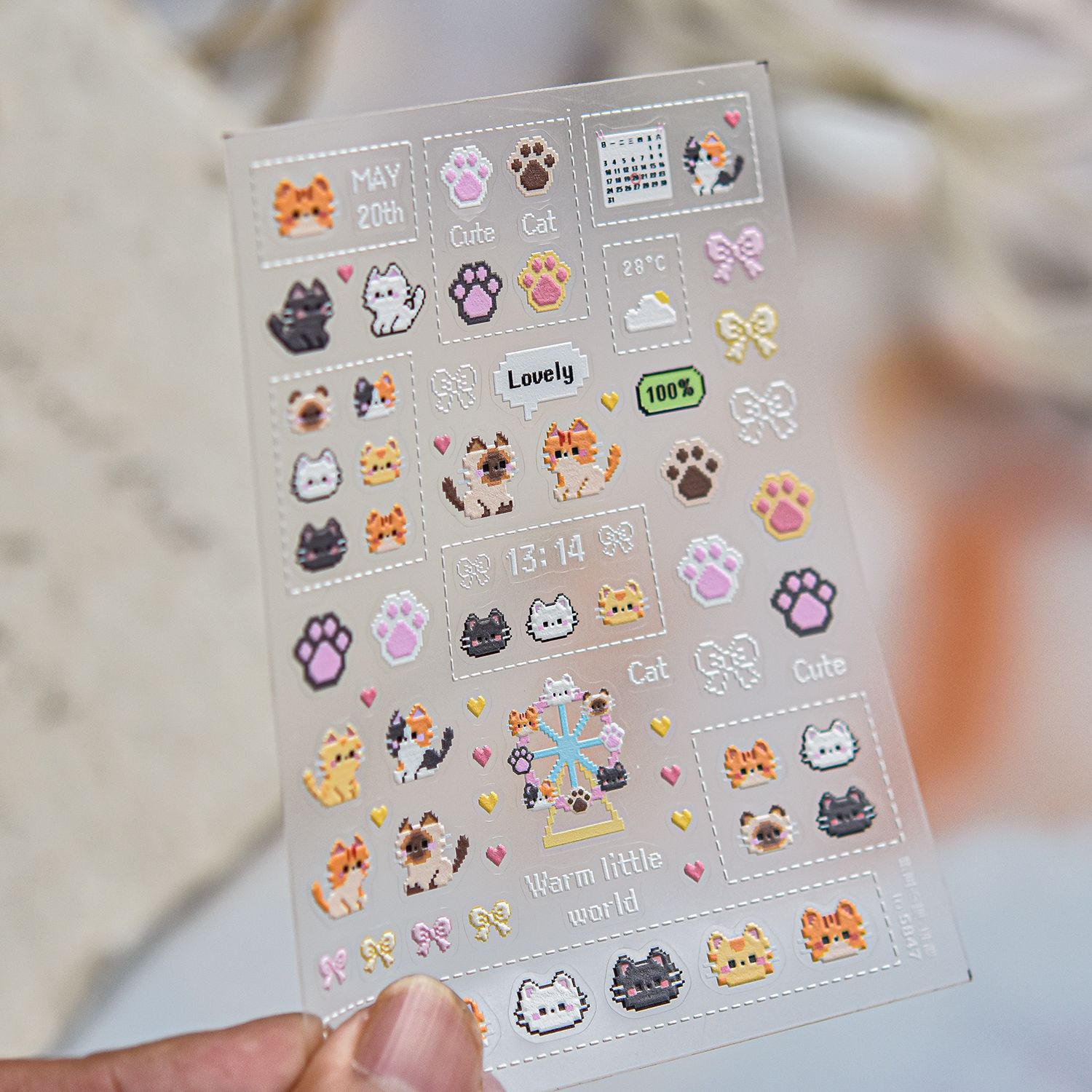 Cartoon Pixel Perlen Katzen Na – Nail Art Orange Bewertung und Preis